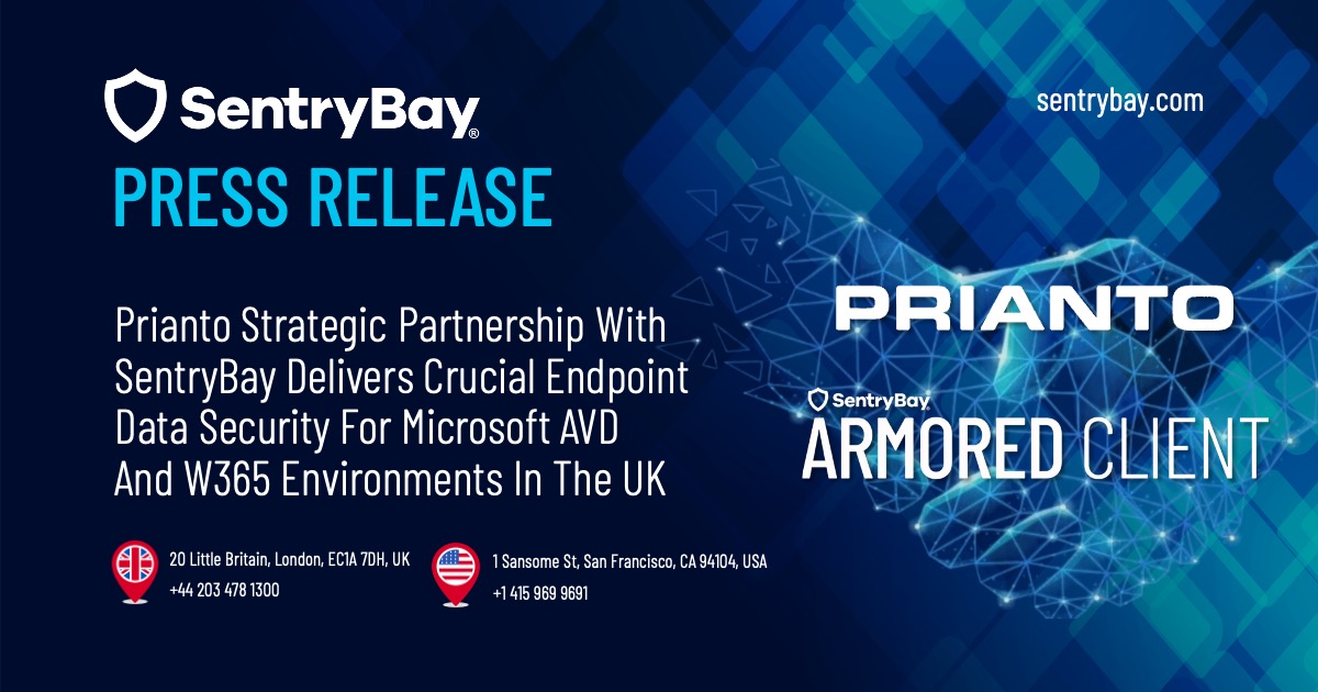 Prianto SentryBay partnership